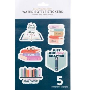 Book Lover's Water Bottle Stickers